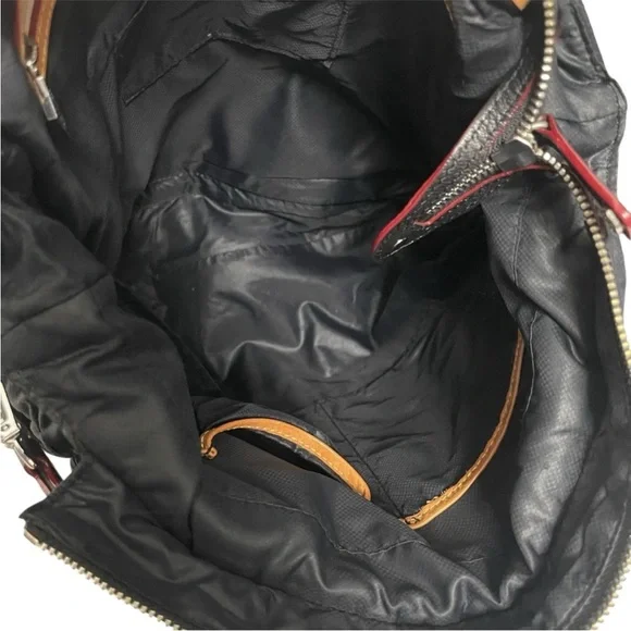 MZ WALLACE Medium Crosby Quilted Nylon Black Crossbody Magazine Tote Purse Bag - Picture 5 of 9